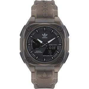 Adidas City Tech One AOST23059 Horloge - Kunststof - Zwart - Ø 45 mm