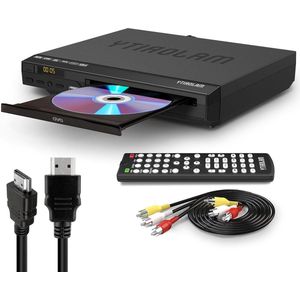 Dvd-speler voor tv met HDMI-ingang en USB-aansluiting | Meerdere aansluitmogelijkheden & regiovrij | Afspelen via USB met afstandsbediening