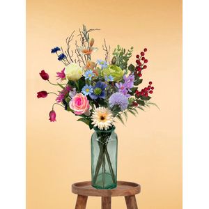 Zijden Boeket – 70-80 cm hoog – 23 stelen - doe-het-zelf boeket – DIY – alle kunstbloemen los geleverd – Lente – multi color – Exclusief vaas – Plukboeket - Veldboeket – Kunstbloemen - nep bloemen - nepbloemen - kunstplanten