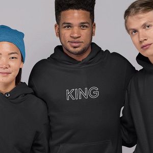 King / Queen Hoodie Origin (King - Maat XXL) | Koppel Cadeau | Valentijn Cadeautje voor hem & haar