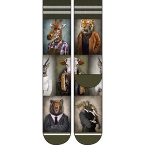 Sock My Feet - Grappige sokken heren - Maat 39-42 - Sock My Manimal - Diermens sokken - Funny Socks - Vrolijke sokken - Leuke sokken - Fashion statement - Gekke sokken - Grappige cadeaus - Socks First.