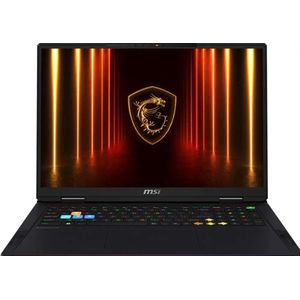 MSI Raider A18 HX A9WJG-014NL - Laptop - 18"" - 3840 x 240 @ 120 Hz - AMD Ryzen 9 9955HX3D - 64 GB DDR5 - 2 TB SSD - NVIDIA GeForce RTX 5090 - Wi-Fi 7 - Windows 11 Home - Qwerty - Zwart