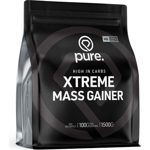 PURE Xtreme Mass Gainer - aardbei - 1500gr - eiwitten - weight gainer - koolhydraten