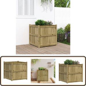 vidaXL Plantenbak 70x70x70 cm Grenenhout Houten Plantenbak - Plantenbak Hout - Balkon Planter - Terras Pot - Grote Plantenbak