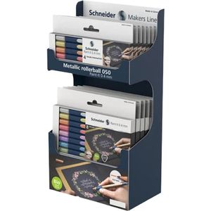 Metallic rollerball Schneider Paint-it 050 0.4mm 14 stuks display karton met etuis