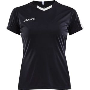 Craft Progress Contrast Shirt Korte Mouw Kinderen - Zwart / Wit | Maat: 134/140