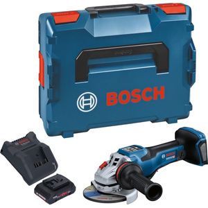 Bosch GWS 18V-15 PSC Professionele accu haakse slijper 18 V 125 mm ( 06019H6B02 ) BITURBO Brushless + L-Boxx - zonder accu, zonder lader