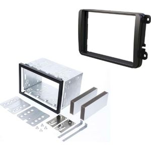 Autoradio Dubbel DIN ISO Radiopaneel Inclusief Inbouwschacht Compatibel Met VW Golf 5 6 Passat EOS Skoda Octavia 2-DIN