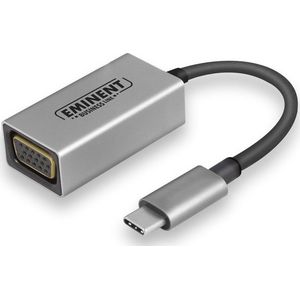 Eminent AB7871 kabeladapter/verloopstukje USB Type-C VGA Aluminium, Zwart
