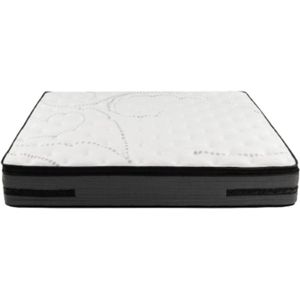 FURNIBELLA-Hybride Ondersteuningsmatras 140x200 cm – 32 cm Hoog met Verkoelende Gel (Wit)