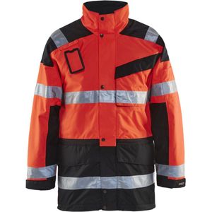 Blåkläder 4426-1997 Parka (Uitneembare voering) High Vis Rood/Zwart maat S