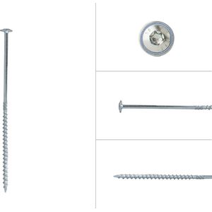 Wovar Tellerkopschroeven Verzinkt 6.0 x 220 mm Torx 30 | Doos 50 Stuks