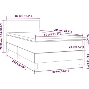 vidaXL-Boxspring-met-matras-kunstleer-wit-80x200-cm