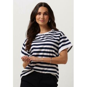 Liu Jo J.striped T-shirt Tops & T-shirts Dames - Shirt - Blauw/wit gestreept - Maat XL
