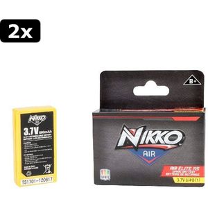 2x Nikko Air Elite Oplaadbare Reserve Batterij 3,7V Li-PO