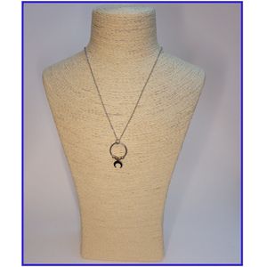 HÕBE – Mano Zilver ketting – Gerecycled Edestaal– Collier – Handgemaakte Sieraad – Accessories – Dames Ketting – Karabijnhaaksluiting – 45 cm Lengte