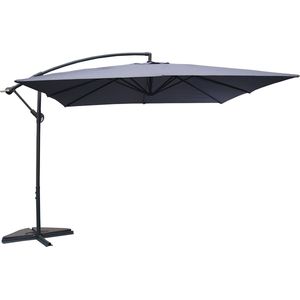Concept-U - Gedeporteerd parasol 3 x 3 m grijs SOLENZARA