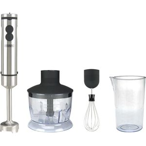 Bourgini Steel Hand Blender Set - Luxe Staafmixer Set - RVS