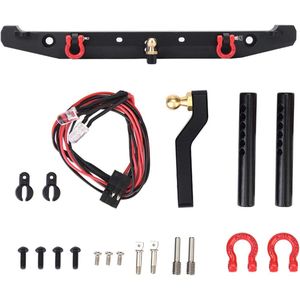 Achterbumper Metalen Beschermbeugel met Led-verlichting en Aanhangergesp voor SCX10II 90046 RC Auto Traxxas Defender