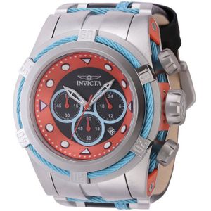 Invicta Bolt - Zeus 43789 Heren Horloge - Waterdicht - Analoog - Quartz Uurwerk - Roestvrij Staal met oranje Wijzerplaat - 53mm
