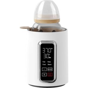 DailySupplies® Flessenwarmer Onderweg - Draagbare Flessenwarmer - Wit met Zilver