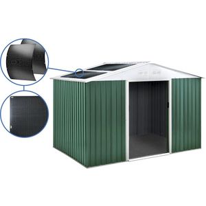 Tuinhuisje metaal - ""Rosas ""- 7,06 m² met zonnepanelen - Groen