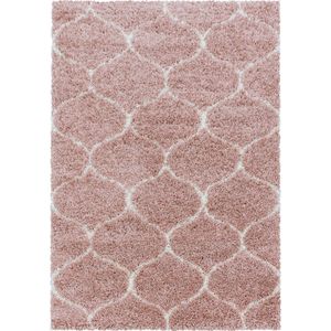 Pochon - Tapijt Salsa - Roze - 150x80x3 - Vloerkleed - Scandinavisch - Hoogpolige Vloerkleed - Rechthoekige Tapijt - Rechthoekige Vloerkleed