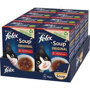 Felix Soup Vlees Selectie - Kattenvoer Natvoer - 48 x 48 g