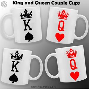 King en Queen Couple Matching mok - Mok met tekst - Grappige mok - Verjaardag cadeau - Cadeau voor man - Cadeau voor vrouw - Cadeau voor haar - Cadeau voor hem - Grappige cadeau - Thee glazen - Valentijn cadeautjes - Koffiekopjes