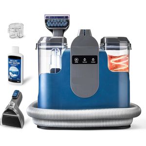 Tapijtreiniger - Tapijtwassers - Nat-Droogstofzuigers - met Accessoires - met Stopcontact - voor Huis - Garage - Auto - Tapijt - 500W - 950ml Vuilwatertank - 1600ml Zoetwatertank - Blauw