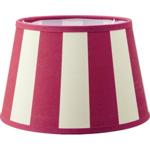 Home Sweet Home Lampenkap Classic rond schuin - van stof - rood/Wit - Klassiek stoffen Lampenkap - 20/20/13cm - E27 lamphouder - voor wandlamp, tafellamp - RoHS getest