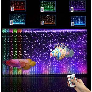 Waterproof Remote Control 5050 LEDs Colour Change 30 cm 12 Inch Air Bubbles with Controller 24 Keys for Fresh and Salt Water - Aquarium Light