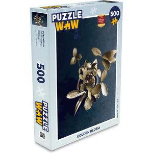 Puzzel Gouden bloem - Legpuzzel - Puzzel 500 stukjes
