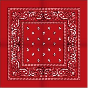 Katoenen boeren cowboy zakdoek bandana rood 55x55 cm