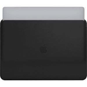 Apple echt lederen Sleeve voor de MacBook 15 inch - Macbook case - 15 inch laptop sleeve – Zwart