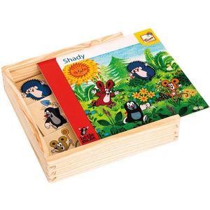 Bino Vormenpuzzel Mole Junior 17 X 17 X 4 Cm Hout 40-delig