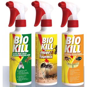 BSI - Mierenspray – Muggenspray – Bedwantsen spray – Kussenspray – Pillow Spray – Wespenspray - Vlooienspray - Huisstofmijt spray - Insectenspray - Promo 3-pack