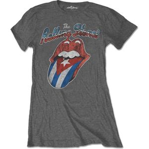 The Rolling Stones - Rocks Off Cuba Dames T-shirt - XL - Grijs