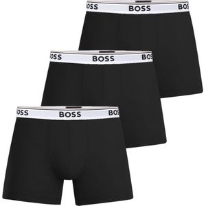 HUGO BOSS Power boxer briefs (3-pack) - heren boxers normale lengte - zwart met witte band - Maat: S