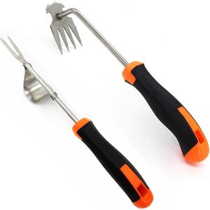 Handmatig Tuingereedschap Set voor Onkruidverwijdering met Extra Lange Handgreep, 2 Stuks