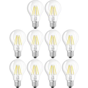 10 stuks Ledvance LED lamp E27 4W 470lm 2700K Helder Niet-Dimbaar A60