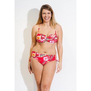 Stijlvolle 2-delig Bikini Set voor Vrouwen- Push-up Beugel Bikini- Nieuw Collectie Dames Badmode& Bikini Zwempak FM3003- Rood Bleomprint- Maat 50