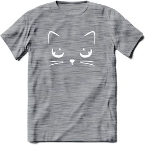 Wat heb jij daar? - Katten T-Shirt Kleding Cadeau | Dames - Heren - Unisex | Kat / Dieren shirt | Grappig Verjaardag kado | Tshirt Met Print | - Donker Grijs - Gemaleerd - S