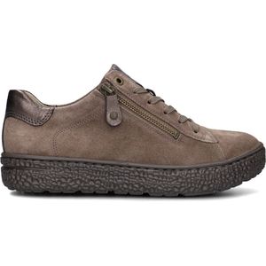 HARTJES Dames Sneakers Combi Met Hiel Suede H Ls Sneaker Taupe - Maat 37,5