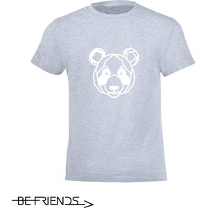 Be Friends T-Shirt - Panda - Kinderen - Licht blauw - Maat 10 jaar