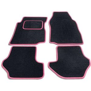 PK Automotive Complete Velours Automatten Zwart Met Roze Rand Ford Mondeo 1993-2000