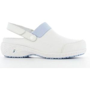 Safety Jogger Oxypas Klomp SHEILA OB –  Slipvast SRC – Antistatisch - ESD - Lichtblauw, Maat 40