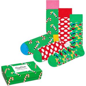 Happy Socks - Unisex Sokken Christmas 3-Pack Gift Box - Multi - Maat 36-40