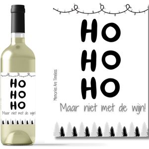 Wijnetiket Kerst | Grappig Kerstcadeau & Flesetiket | Uniek Wijnlabel voor de Feestdagen