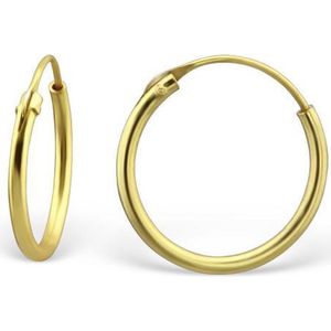 Amanto Oorbellen Els Gold - 925 Zilver Verguld - ∅14mm - 1.2mm